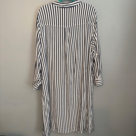 Ava & Viv Target 100% Rayon Vertical Striped Shirt Dress Size 3X - Picture 10 of 12